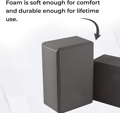 Essential Yoga Blocks, High Density EVA Foam Supportive, Soft Non-Slip Surface for Yoga, Pilates, Meditation, Block to Support and Improve Poses and Flexibility in Saudi Arabia
