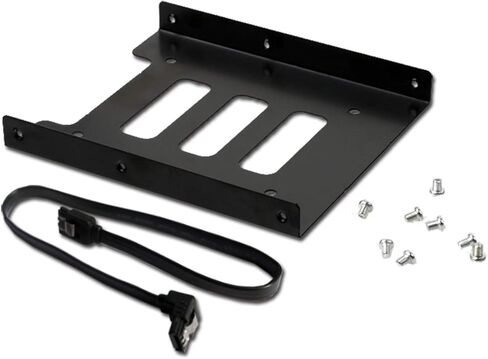 طقم تركيب SSD/HDD داخلي مقاس 2.5 بوصة إلى 3.5 بوصة، محول حامل معدني مع كابل SATA 3.0 (6 عبوات) in Saudi Arabia