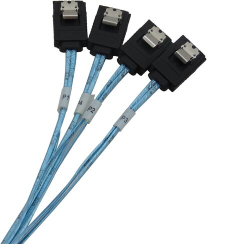 CableDeconn Internal HD Mini SAS (SFF-8643 Host) to 4X SATA (Target) Hard Drive Cable (100CM) in Kuwait
