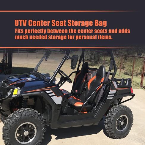ملحقات تخزين Goldfire RZR، حقيبة أدوات UTV 1680D RZR حقيبة تخزين للمقعد المركزي حقيبة كتف متوافقة مع Polaris Razor 570 800 S 900 1000 XP (أنابيب برتقالية) in Kuwait