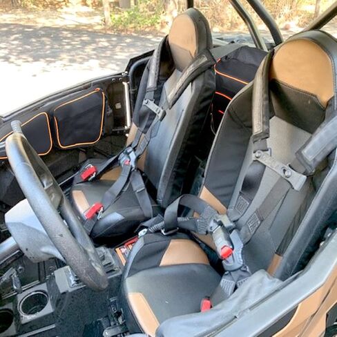 ملحقات تخزين Goldfire RZR، حقيبة أدوات UTV 1680D RZR حقيبة تخزين للمقعد المركزي حقيبة كتف متوافقة مع Polaris Razor 570 800 S 900 1000 XP (أنابيب برتقالية) in Kuwait