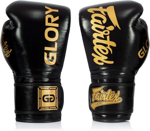 قفازات التدريب Fairtex Glory - قفازات الفنون القتالية المختلطة والملاكمة الجلدية الفاخرة | مصنوعة يدويًا في تايلاند - بطانة إسفنجية ممتصة للصدمات | إغلاق الفيلكرو | مثالية للكيك بوكسينغ، والسباق، والمنافسة in Kuwait