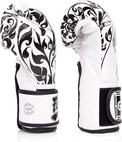 قفازات التدريب Fairtex Glory - قفازات الفنون القتالية المختلطة والملاكمة الجلدية الفاخرة | مصنوعة يدويًا في تايلاند - بطانة إسفنجية ممتصة للصدمات | إغلاق الفيلكرو | مثالية للكيك بوكسينغ، والسباق، والمنافسة in Kuwait