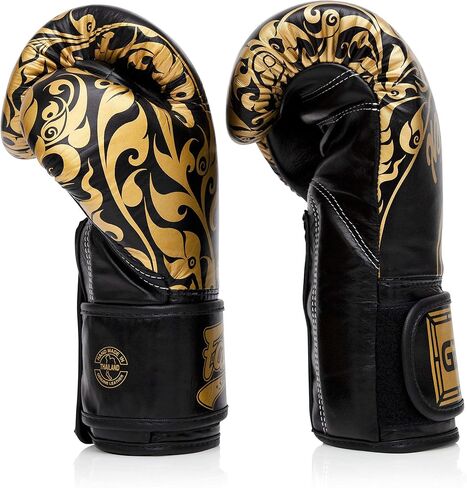 قفازات التدريب Fairtex Glory - قفازات الفنون القتالية المختلطة والملاكمة الجلدية الفاخرة | مصنوعة يدويًا في تايلاند - بطانة إسفنجية ممتصة للصدمات | إغلاق الفيلكرو | مثالية للكيك بوكسينغ، والسباق، والمنافسة in Kuwait