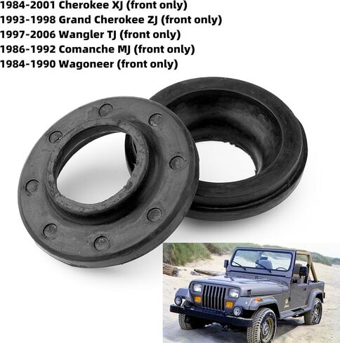 2 قطعة عازل زنبركي للملف الأمامي العلوي، معزز زنبركي للملف الخلفي، وسادة زنبركية، فواصل زنبركية للملف الأمامي، 2001 شيروكي 1993 جراند شيروكي 2006 وانجلر 1986 كومانتش 1990 واجونير 52000229 in Kuwait