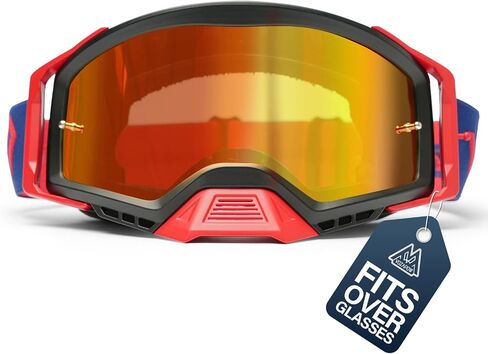 Dirt Bike Goggles, OTG Motocross Goggles ATV Goggles for Men, Women, Adult, Youth, Wide Vision Motorcycle Goggles in Saudi Arabia