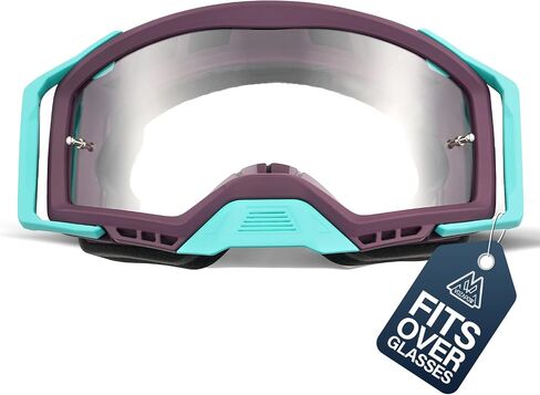 Dirt Bike Goggles, OTG Motocross Goggles ATV Goggles for Men, Women, Adult, Youth, Wide Vision Motorcycle Goggles in Saudi Arabia