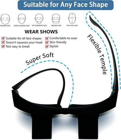 Lazy Glasses Laying Down for Reading Watching TV Mobile,90 Degree Prism Glasses Release Neck in Saudi Arabia