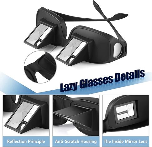 Lazy Glasses Laying Down for Reading Watching TV Mobile,90 Degree Prism Glasses Release Neck in Saudi Arabia