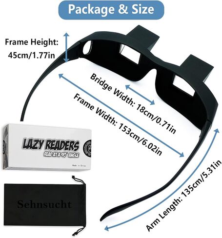 Lazy Glasses Laying Down for Reading Watching TV Mobile,90 Degree Prism Glasses Release Neck in Saudi Arabia
