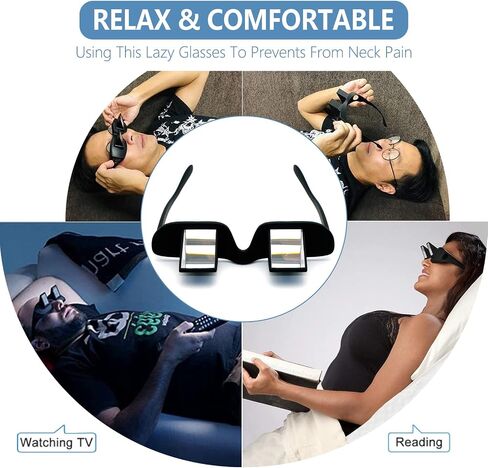 Lazy Glasses Laying Down for Reading Watching TV Mobile,90 Degree Prism Glasses Release Neck in Saudi Arabia