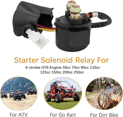 Gy6 كاتب الملف اللولبي التتابع ل 50cc 70cc 90cc 100cc 110cc 125cc 150cc 250cc 4-السكتة الدماغية محرك TaoTao ATV الترابية دراجة الذهاب كارت سكوتر Coolster Dne Buggys رباعية 4 عجلات in Saudi Arabia