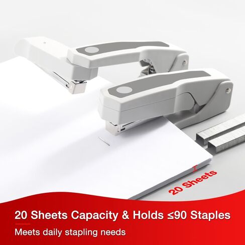 Swing-Arm Swivel Stapler,360 Degree Desktop Office Stapler,Rotation Stapler,Suitable for Binding Books or documents, Can Hold 90 Staples,Gray in Saudi Arabia