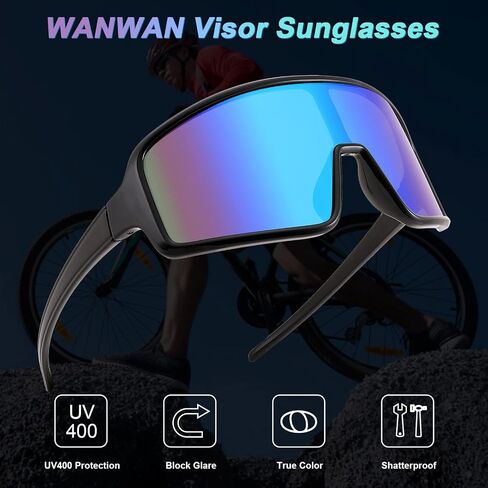 نظارات WANWAN للرجال والنساء، نظارات رياضية لركوب الدراجات في الثمانينيات، نظارات بيسبول للشباب والأطفال والمراهقين in Kuwait