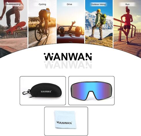 نظارات WANWAN للرجال والنساء، نظارات رياضية لركوب الدراجات في الثمانينيات، نظارات بيسبول للشباب والأطفال والمراهقين in Kuwait