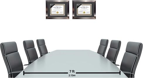 Creative Picture Frames 11" x 14" Stainless Steel Finish Diploma Frame with Black Mat to Hold 8.5 by 11-inch Graduation Documents w/Stand and Wall Hanger in Saudi Arabia