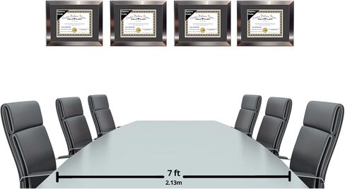 Creative Picture Frames 11" x 14" Stainless Steel Finish Diploma Frame with Black Mat to Hold 8.5 by 11-inch Graduation Documents w/Stand and Wall Hanger in Saudi Arabia