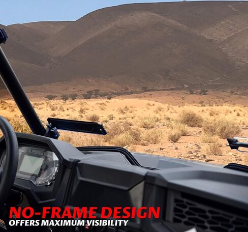 SAUTVS الزجاج الأمامي الكامل لـ 2019-2023 Polaris RZR XP 1000، زجاج أمامي شفاف من البولي كربونات ذو طلاء صلب مع فتحات قابلة للتعديل لملحقات 2019-2023 Polaris RZR XP 1000/XP 4 1000/RZR XP Turbo in Kuwait