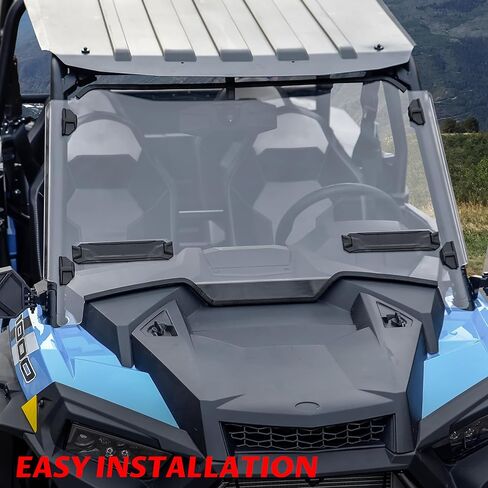 SAUTVS الزجاج الأمامي الكامل لـ 2019-2023 Polaris RZR XP 1000، زجاج أمامي شفاف من البولي كربونات ذو طلاء صلب مع فتحات قابلة للتعديل لملحقات 2019-2023 Polaris RZR XP 1000/XP 4 1000/RZR XP Turbo in Kuwait