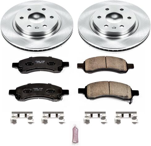 Power Stop KOE4657 Autospecialty Front Replacement Brake Kit OE Brake Rotors and Ceramic Brake Pads For 2008-2017 Buick Enclave | 2009-20147 Chevy Traverse | 2007-2017 GMC Acadia in Saudi Arabia