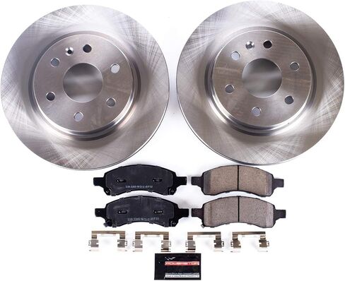 Power Stop KOE4657 Autospecialty Front Replacement Brake Kit OE Brake Rotors and Ceramic Brake Pads For 2008-2017 Buick Enclave | 2009-20147 Chevy Traverse | 2007-2017 GMC Acadia in Saudi Arabia