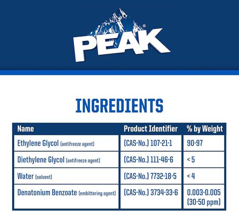 PEAK OET ممتد الحياة باللون الأخضر 50/50 مضاد التجمد/المبرد المخفف مسبقًا للمركبات الآسيوية، 1 جالون. in Kuwait