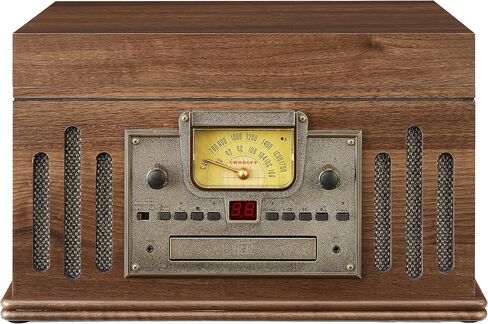 Crosley CR704D-PA Musician 3-Speed Turntable with Radio, Cd/Cassette Player, Aux-in and Bluetooth, Paprika in Saudi Arabia