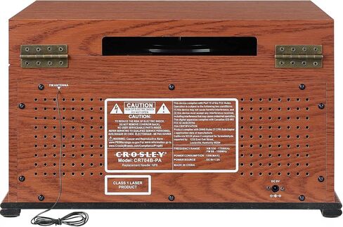 Crosley CR704B-WA Musician 8-in-1 Record Player, Walnut | 3-Speed Turntable, Bluetooth In, Built-in Full-Range Stereo Speakers, AM/FM Radio, CD Player in Kuwait