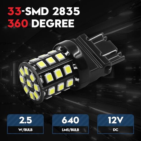 VEHICODE 3157 LED لمبة بيضاء 3047 3057 3156 3156K 3157A 3457 3457A 4057 4157 عكس الذيل الفرامل بدوره إشارة الضوء 4114 4114K النهار تشغيل DRL مصباح المناظر الطبيعية السوبر مشرق (10 حزمة) in Kuwait