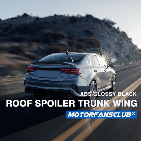 MotorFansClub Rear Spoiler Fit for Kia Forte K3 2019 2020 2021 2022 2023 Trunk Wing Glossy Black in Saudi Arabia