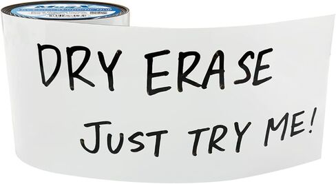 MagX Dry Erase Magnetic Strips, 3 Inch x 10 Feet, Glossy White, Dry Erase Labels, Write On and Wipe Off, Dry Erase Magnetic Tape Roll, Magnetic Whiteboard Strips (MVAD-3010) in Kuwait