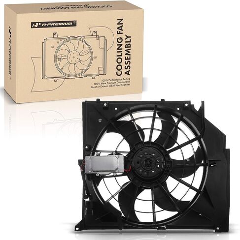 A-Premium Engine Radiator Cooling Fan Assembly Compatible with BMW Models - 320i 2001-2005, 323Ci 2000, 323i 1992/2000-2001, 325Ci 2001-2005, 325i 2001-2005, 325xi 2001-2005, 328i, 330Ci, 330i, 330xi in Saudi Arabia