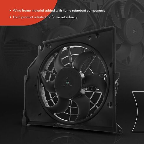 A-Premium Engine Radiator Cooling Fan Assembly Compatible with BMW Models - 320i 2001-2005, 323Ci 2000, 323i 1992/2000-2001, 325Ci 2001-2005, 325i 2001-2005, 325xi 2001-2005, 328i, 330Ci, 330i, 330xi in Saudi Arabia