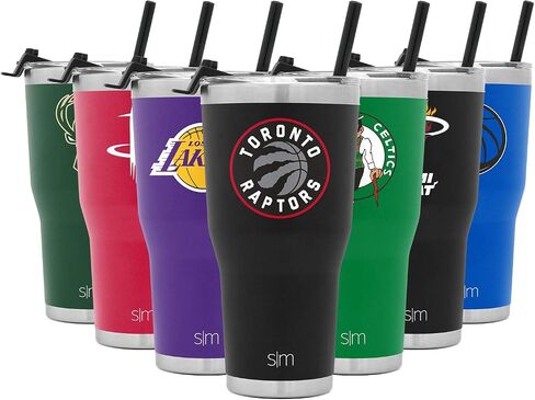 Simple Modern Officially Licensed NBA Tumbler with Flip Lid and Straw Insulated Stainless Steel Cup | Cruiser Collection | 30oz in Saudi Arabia