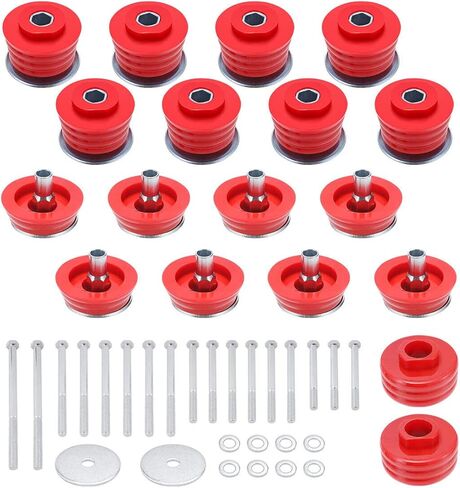 KF04060BK طقم جلبة يتصاعد على الجسم باللون الأحمر لفورد F250 F350 2WD 4WD Super Duty 2008-2016 مجموعة أدوات غسالات فولاذية لتثبيت الكابينة in Kuwait