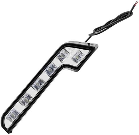 2 قطعة على شكل حرف L 6 LED أبيض 12 فولت مصباح قيادة مقاوم للماء ملحقات سيارة خفيفة للضباب مناسبة عالميًا in Kuwait