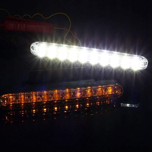 ضوء النهار الجري LED، 2X 30 LED للسيارة 12 فولت تيار مستمر ضوء النهار الجري DRL مصباح ضوء النهار للقيادة + إشارة الانعطاف in Saudi Arabia