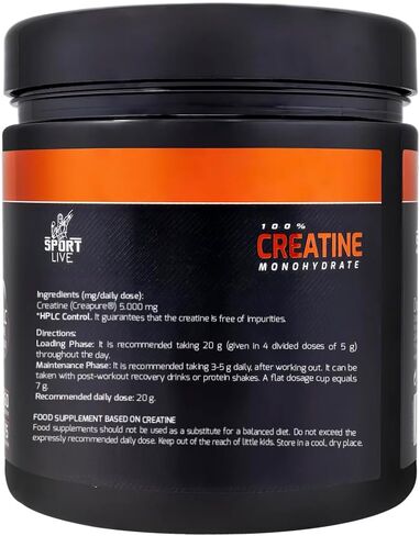 DRASANVI Sport Live 10.58 Ounce Creatine Monohydrate Powder - Strengthens And Increases Your Muscles - Without Allergens - Neutral Flavor - Pure And Effective Composition in Saudi Arabia