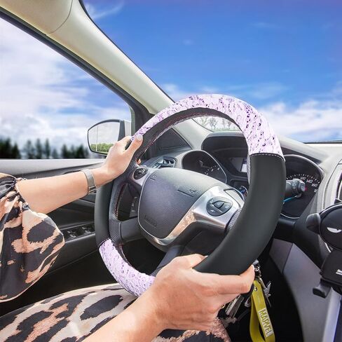 أغطية عجلة القيادة من الدانتيل وشبكة فاصلة من CAR PASS، غطاء عجلة قيادة السيارة مقاس 14.5-15 بوصة مناسب لـ 95% من سيارات السيدان والشاحنات وسيارات الدفع الرباعي والكوبيه والسيارات. جميلة الترتر لطيف النساء الفتيات (الدانتيل النعناع) in Kuwait