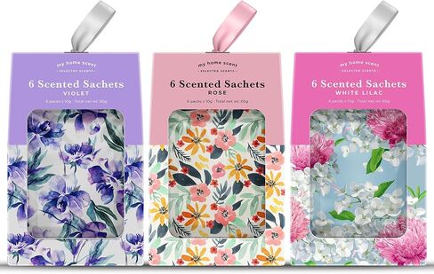 Scented Sachet Variety Pack - Violet, White Lilac, Rose (Variety Set, 18 Pack) in Saudi Arabia