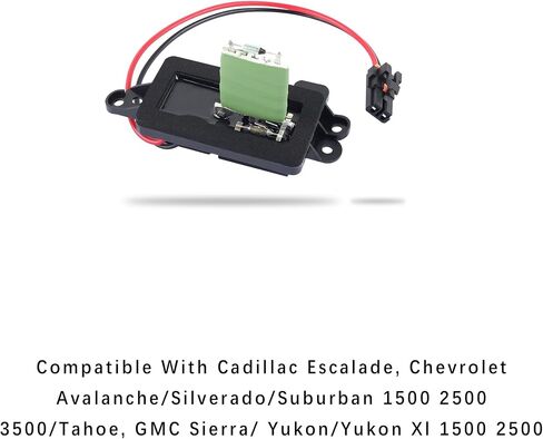 مقاوم محرك منفاخ السيارة، مقاوم منفاخ متين موضع مثالي OEM #15-81086، طقم مقاوم محرك منفاخ التيار المتردد متوافق مع كاديلاك إسكاليد شيفروليه أفالانش سيلفرادو جي إم سي يوكون XL in Saudi Arabia