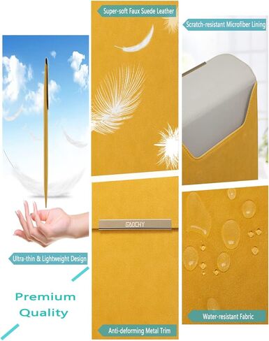 حافظة كمبيوتر محمول مقاس 14 بوصة مع حقيبة ملحقات متوافقة مع ماك بوك برو 14 2022 2021 M1 Pro/Max A2442، ماك بوك إير 13 بوصة 2010-2017، أصفر in Kuwait