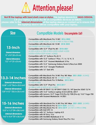حافظة كمبيوتر محمول مقاس 14 بوصة مع حقيبة ملحقات متوافقة مع ماك بوك برو 14 2022 2021 M1 Pro/Max A2442، ماك بوك إير 13 بوصة 2010-2017، أصفر in Kuwait