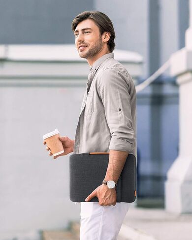 Inateck 360° Protective Laptop Bag Case with Accessory Pocket, Compatible with 14-inch MacBook Pro/Max M4 M3 M2 M1 2021-2024, Black Gray in Kuwait