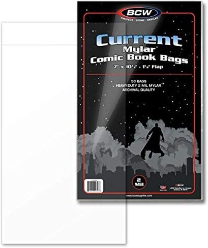 BCW Supplies 2 Mil Current Comic Mylar (50 Count Pack) in Saudi Arabia