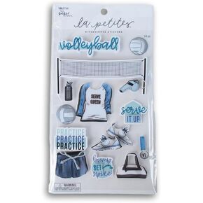 3D Volleyball Stickers for Journaling, Scrapbooking, Cardmaking, Arts & Crafts - 14 Pieces