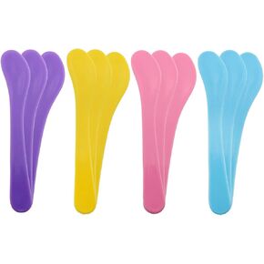 MEETOOT 12pcs Paint Stir Sticks 15cm Reusable Mixing Sticks for Mixing Resin Epoxy Liquid Paint Pour Paint and Fluid Painting 4 Colors (Yellow, Purple, Blue, Pink)