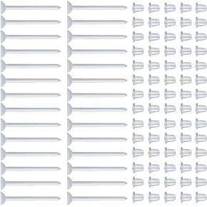 200 Pcs Clear Earrings | lnvisible Plastic Earrings | Clear Earrings for Sports Silicone Earring Backs Earring Backings, Soft Clear Ear Safety Back Pads (White)