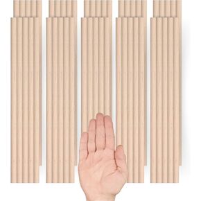 100PCS Dowel Rods 12 inch 1/4 Inch Unfinished Dowels for Crafting Wood Craft Sticks Bamboo Wood Rods