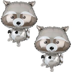 2 Pcs Panda Large Mylar Foil Balloons Jungle Safari Animals Theme Birthday Party Decorations Kids Gift Shower Decor Supplies